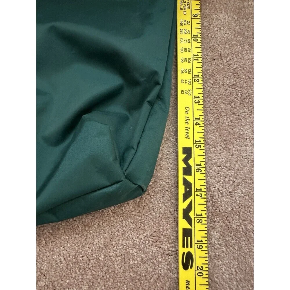 Vintage 90s Polo Ralph Lauren Large Green Nylon Travel Tote Bag Zippered
